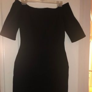 Lulu’s Off the Shoulder Black Dress